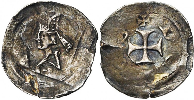 FRANCE, METZ, Monnayage de la Cité, AR denier anonyme, à partir de 1292. Au type...