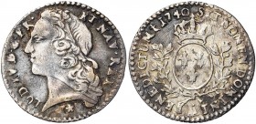 FRANCE, Royaume, Louis XV (1715-1774), AR vingtième d''écu au bandeau, 1740AA, Metz. D/ T. à g., ceinte d''un bandeau. R/ Ecu de France couronné, entr...