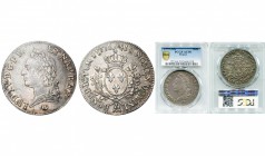 FRANCE, Royaume, Louis XV (1715-1774), AR écu à la vieille tête, 1771AA, Metz. D/ T. l. à g. R/ Ecu de France couronné, entre deux rameaux d''olivier....