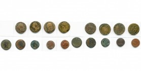 FRANCE, Royaume, Louis XVI (1774-1793), lot de 9 cuivres de l''atelier de Metz: sol, 1782 et 1792 (3); 1/2 sol, 1797 et 1789; liard, 1781 et 1782AA (2...