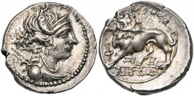 GAULE TRANSALPINE, Massalia, AR drachme, vers 130-120 av. J.-C. Série légère. D/ B. diad., dr. d''Artémis à d., arc et carquois sur l''épaule. R/ MAΣΣ...