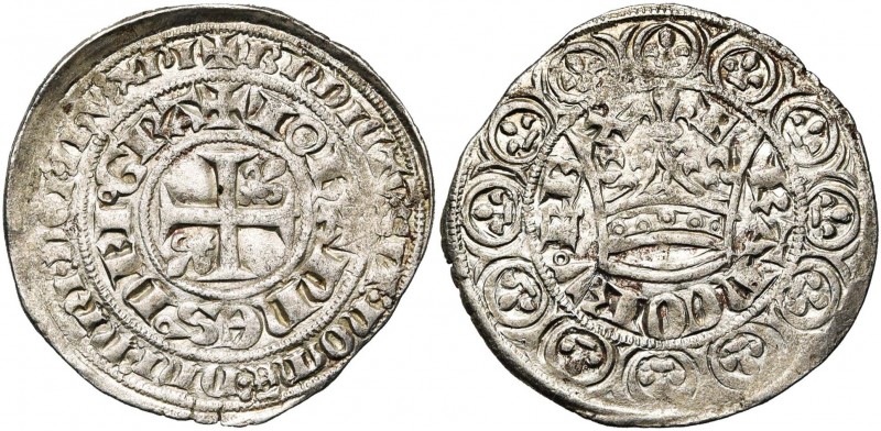 FRANCE, Royaume, Jean II le Bon (1350-1364), billon gros blanc à la couronne, ma...