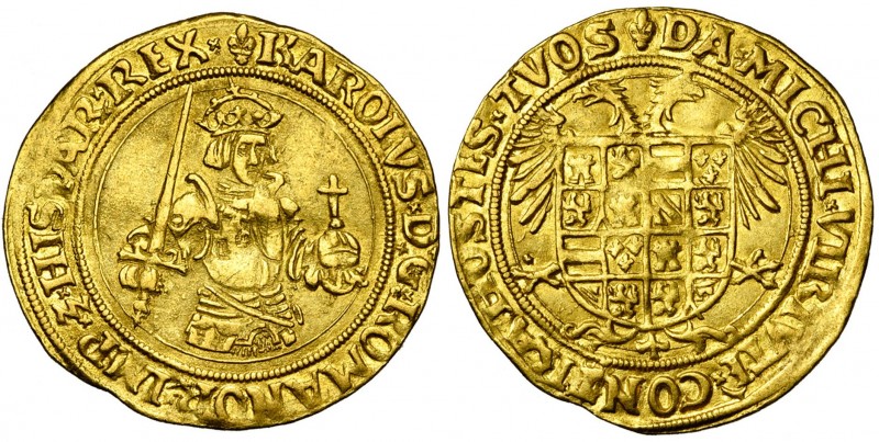 VLAANDEREN, Graafschap, Keizer Karel (1506-1555), AV gouden reaal, z.j. (1521-15...