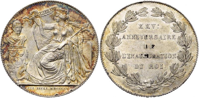 BELGIQUE, Royaume, Léopold Ier (1831-1865), AR 2 francs, 1856FR. 25e anniversair...