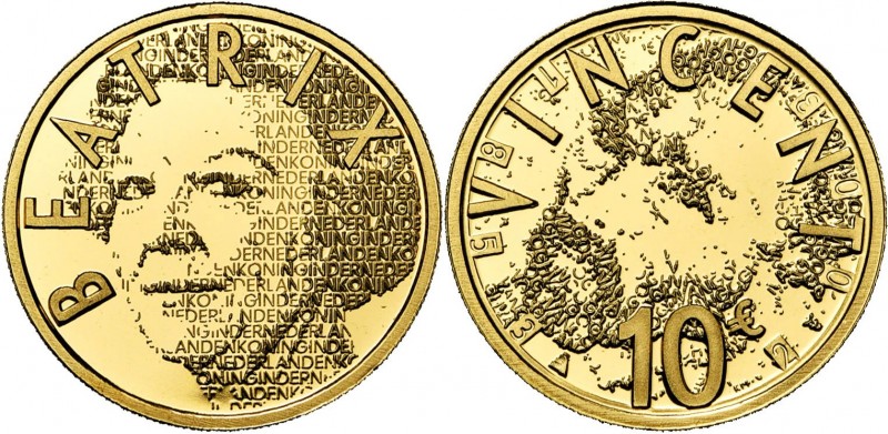 NEDERLAND, Koninkrijk, Beatrix (1980-2014), AV 10 euro, 2003. Vincent Van Gogh. ...