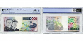 BELGIQUE, Banque Nationale, 10000 francs, s.d. (1997-2001). M.E. 112. Gradé PCGS 66 OPQ (Gem UNC).
Neuf (Neuf)