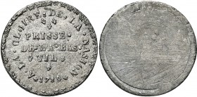 FRANCE, Etain médaille uniface, 1789. Prise de la Bastille. D/ A LA GLOIRE DE LA NASION 1789/ PRISSE/ DE LA BAS/TIL Hennin - (cfr 31). 34mm.
Très Bea...