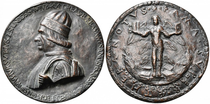 ITALIE, AE médaille, 1479 (?), Sperandio de Mantoue. Andrea Barbazza, légiste de...