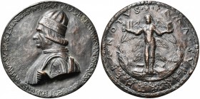 ITALIE, AE médaille, 1479 (?), Sperandio de Mantoue. Andrea Barbazza, légiste de Messine et conseiller de Jean II d''Aragon. D/ B. à g., coiffé d''un ...