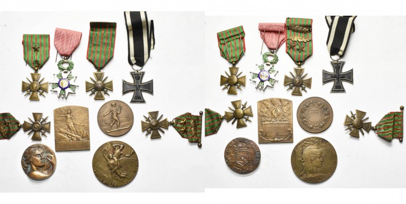 FRANCE, lot de 6 décorations relatives à la guerre 1914-1918: chevalier de la Lé...