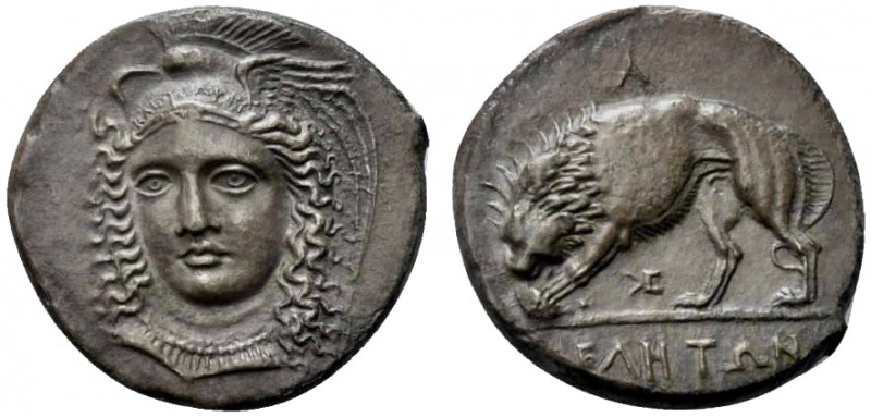 Lucania, Velia, Didrachm signed by Kleudoros, ca. 334-300 BC; AR (g 7,62; mm 20;...