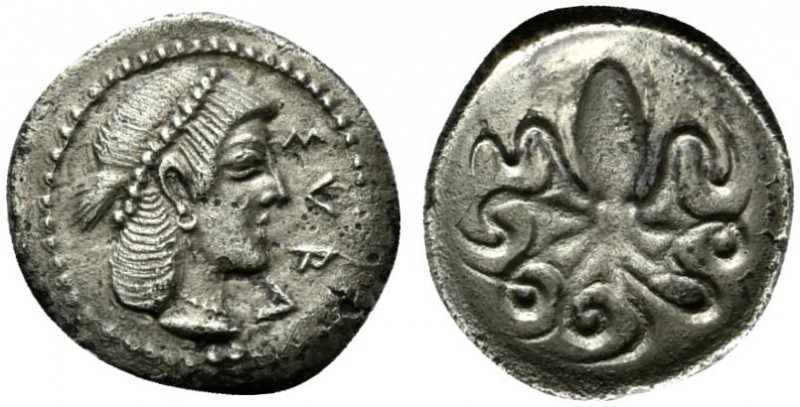Sicily, Syracuse, Litra struck under the Second Democracy, ca. 466-460 BC; AR (g...