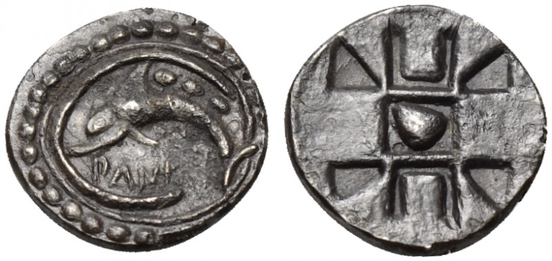 Sicily, Messana - Zankle under the Samians, Chalcidian Hemiobol, ca. 520-510 BC;...