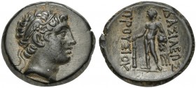 Kings of Bithynia, Prusias II Cynegus, Bronze, Nikomedia, ca. 182-149 BC; AE (g 3,15; mm 18; h 12); Head of Prusias r., wearing a winged diadem, Rv. B...
