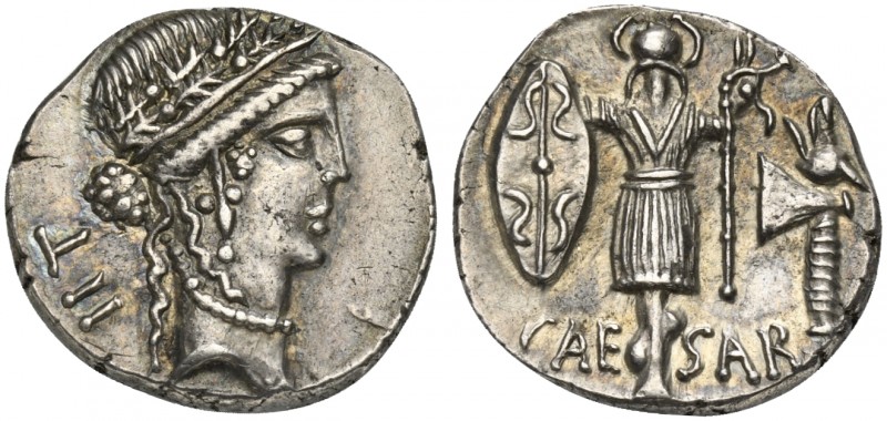 C. Julius Caesar, Denarius, Military mint travelling with Caesar, 13 July 48-47 ...