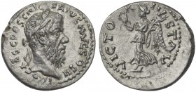 Pescennius Niger (Usurper, 193-194), Denarius, Antiochia, AD 194; AR (g 3,24; mm 19; h 12); IMP CAES C PESC NIG - ER IVS AVG COS II, laureate bust r.,...
