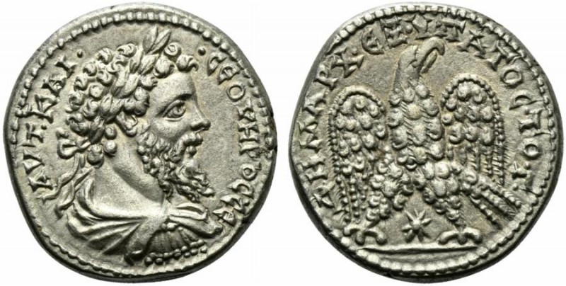 Septimius Severus (193-211), Tetradrachm, Laodicea ad Mare, AD 205-207; BI (g 12...