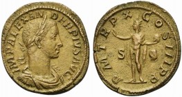 Severus Alexander (222-235), Sestertius, Rome, AD 231; AE (g 20,21; mm 31; h 12); IMP ALEXAN - DER PIVS AVG, laureate, draped and cuirassed bust r., R...