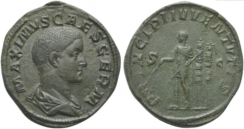 Maximus Caesar, Sestertius struck under Maximinus I, Rome, early AD 236 - March ...