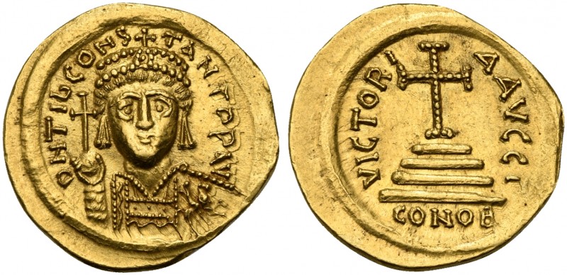 Tiberius II Constantine (578-582), Solidus, Constantinople, AD 579-582; AV (g 4,...