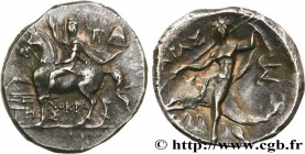 CALABRIA - TARAS
Type : Nomos, statère ou didrachme 
Date : c. 235 AC. 
Mint name / Town : Tarente 
Metal : silver 
Diameter : 22  mm
Orientation dies...