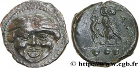 SICILY - KAMARINA
Type : Tetras 
Date : c. 420-410 AC. 
Mint name / Town : Camarina, Sicile 
Metal : copper 
Diameter : 14,5  mm
Orientation dies : 4 ...