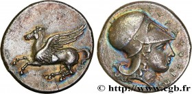 SICILY - SYRACUSE
Type : Statère corinthien 
Date : c. 344-335 AC. 
Mint name / Town : Syracuse 
Metal : silver 
Diameter : 21,5  mm
Orientation dies ...