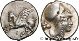 CORINTHIA - CORINTH
Type : Statère  
Date : c. 350 AC. 
Mint name / Town : Corinthe, Corinthie 
Metal : silver 
Diameter : 20  mm
Orientation dies : 6...