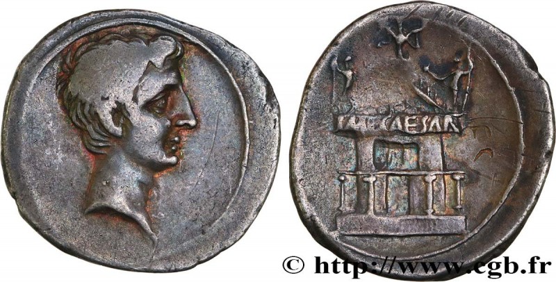 OCTAVIAN
Type : Denier 
Date : 29-27 AC. 
Mint name / Town : Rome 
Metal : silve...