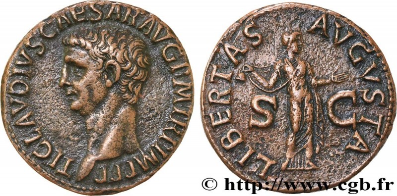 CLAUDIUS
Type : As 
Date : 50-54 
Mint name / Town : Rome 
Metal : copper 
Diame...