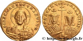 CONSTANTINE VII PORPHYROGENITUS
Type : Solidus  
Date : 945-955 
Mint name / Town : Constantinople 
Metal : gold 
Diameter : 20  mm
Orientation dies :...