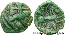 GALLIA BELGICA - BELLOVACI (Area of Beauvais)
Type : Bronze au personnage courant, aux feuilles et aux épis 
Date : c. Ier siècle avant J.-C. 
Mint na...
