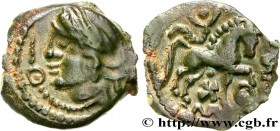 GALLIA BELGICA - BELLOVACI (Area of Beauvais)
Type : Bronze au cheval - DT. 546b 
Date : c. Ier siècle avant J.-C. 
Mint name / Town : Beauvais (60) 
...