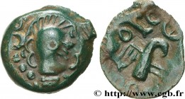 GALLIA BELGICA - MELDI (Area of Meaux)
Type : Bronze à l’aigle et au sanglier, classe III 
Date : c. 60-40 AC. 
Metal : bronze 
Diameter : 17  mm
Orie...