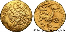 AMBIANI (Area of Amiens)
Type : Statère “à la tête d'indien” 
Date : IIe siècle avant J.-C. 
Mint name / Town : Amiens (80) 
Metal : gold 
Diameter : ...