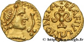 MEROVINGIAN COINAGE - BANASSAC (BANNACIACO) - Lozere
Type : Triens, monétaire ELAFIVS 
Date : (VIIe siècle) 
Mint name / Town : Banassac 
Metal : gold...