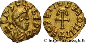 UNSPECIFIED MINT
Type : Triens, monétaire EOSEVIO 
Date : (VIIe-VIIIe siècles) 
Mint name / Town : Atelier indéterminé 
Metal : gold 
Diameter : 13  m...
