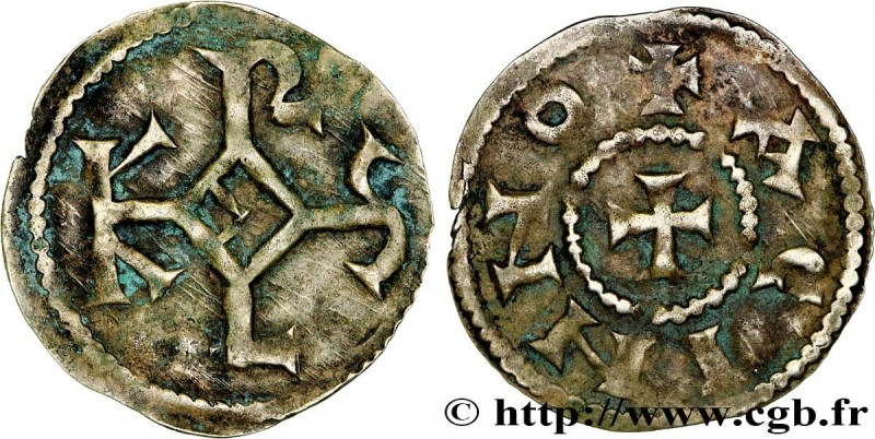 CHARLEMAGNE
Type : Obole 
Date : 780-800 
Mint name / Town : Agen 
Metal : silve...