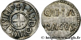 LOUIS THE PIOUS
Type : Denier 
Date : c. 819/822-830 
Mint name / Town : Cambrai 
Metal : silver 
Diameter : 20  mm
Orientation dies : 5  h.
Weight : ...