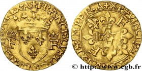 FRANCIS I
Type : Écu d'or au soleil, 7e type (spécial La Rochelle) 
Date : 21/07/1519 
Mint name / Town : La Rochelle 
Metal : gold 
Millesimal finene...