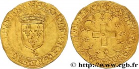 FRANCIS I
Type : Écu d'or à la croisette, 1er type 
Date : 14/01/1540 
Date : n.d. 
Mint name / Town : Rennes 
Quantity minted : 123400 
Metal : gold ...