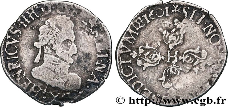 HENRY IV
Type : Quart de franc 
Date : 1601 
Mint name / Town : Limoges 
Metal :...