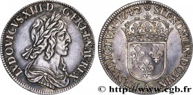 LOUIS XIII
Type : Quart d'écu d'argent, 3e type, 2e poinçon de Warin 
Date : 1642 
Mint name / Town : Paris, Monnaie de Matignon 
Quantity minted : 24...