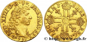 LOUIS XIV "THE SUN KING"
Type : Louis d'or juvénile tête nue 
Date : 1673 
Mint name / Town : Lyon 
Quantity minted : 35235 
Metal : gold 
Millesimal ...