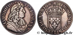 LOUIS XIV "THE SUN KING"
Type : Écu à la cravate, 1er type, 3e buste de Bayonne 
Date : 1680 
Mint name / Town : Bayonne 
Quantity minted : 588595 
Me...