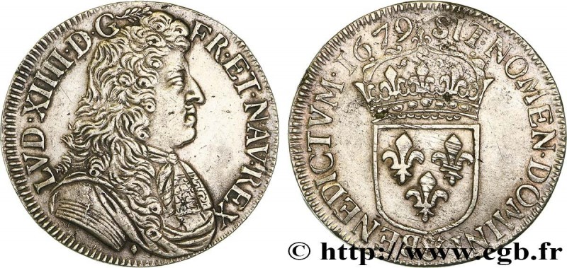 LOUIS XIV "THE SUN KING"
Type : Demi-écu dit “à la cravate” 
Date : 1679 
Mint n...