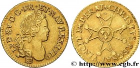 LOUIS XV THE BELOVED
Type : Demi-louis à la croix du Saint-Esprit 
Date : 1719 
Mint name / Town : Strasbourg 
Quantity minted : 49159 
Metal : gold 
...