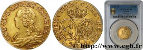 LOUIS XV THE BELOVED
Type : Louis d'or dit "aux lunettes" 
Date : 1726 
Mint name / Town : La Rochelle 
Quantity minted : 113600 
Metal : gold 
Milles...