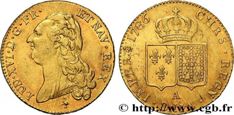 LOUIS XVI
Type : Double louis d'or dit "aux écus accolés" 
Date : 1786 
Mint nam...