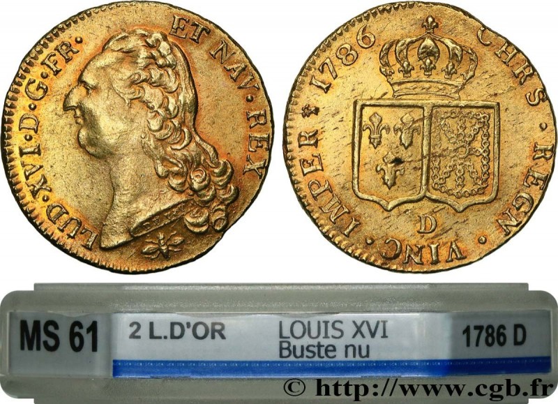 LOUIS XVI
Type : Double louis d’or dit "aux écus accolés" 
Date : 1786 
Mint nam...